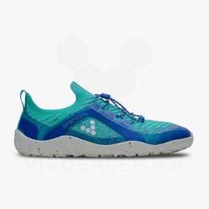 Chaussure Trail Running Vivobarefoot Primus Trail Knit FG Femme Bleu | FR200UK