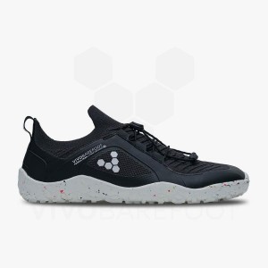 Chaussure Training Vivobarefoot Primus Trail Knit FG Homme Obsidienne Blanche | FR334QC