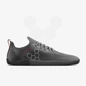 Chaussures Running Route Vivobarefoot PREORDER 'PRIMUS LITE KNIT JJF' Femme Obsidienne Grise Foncé | FR211JE