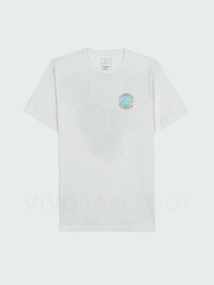 T Shirts Vivobarefoot Finisterre Femme Blanche | FR105LQ