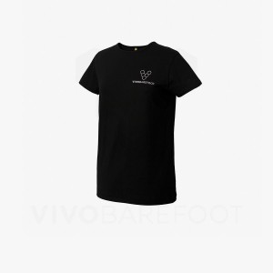 T Shirts Vivobarefoot Rapanui Sport Femme Noir | FR094WH