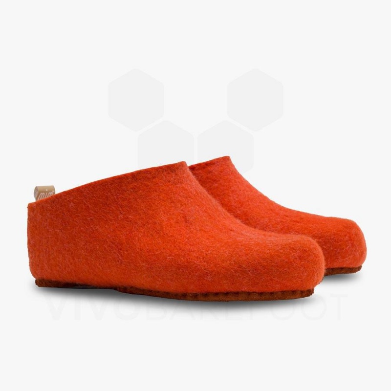 Chausson Vivobarefoot MIM Felt Femme Orange | FR099RX