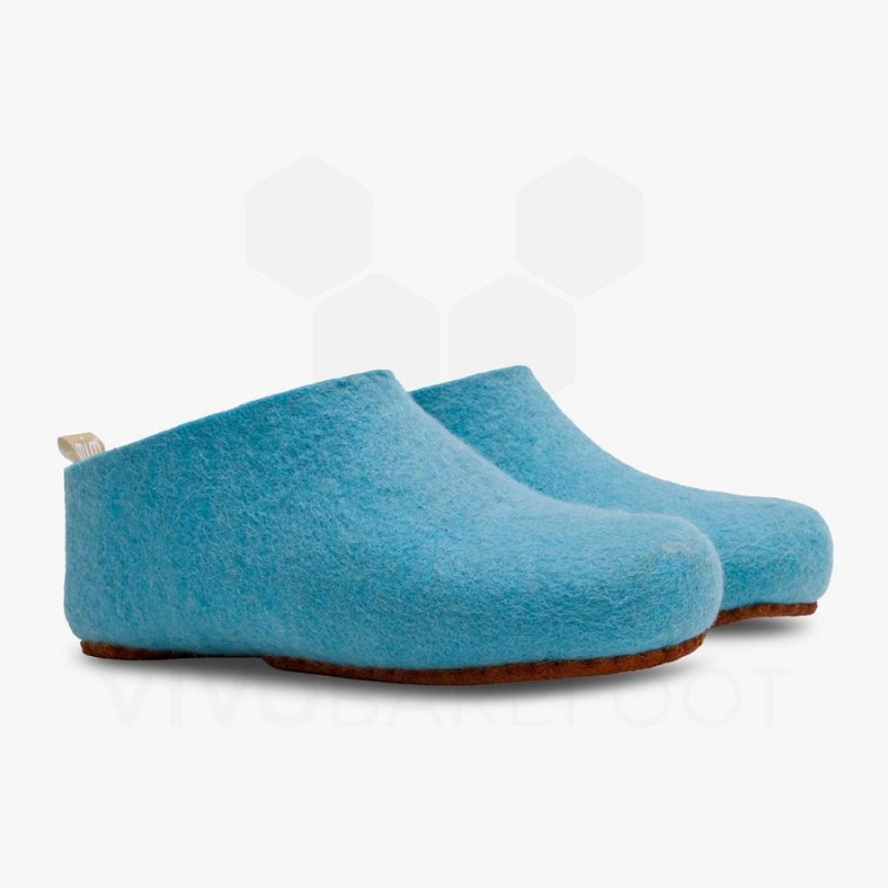 Chausson Vivobarefoot MIM Felt Femme Turquoise Clair | FR100QC