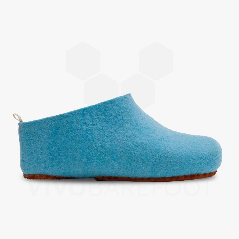 Chausson Vivobarefoot MIM Felt Femme Turquoise Clair | FR100QC