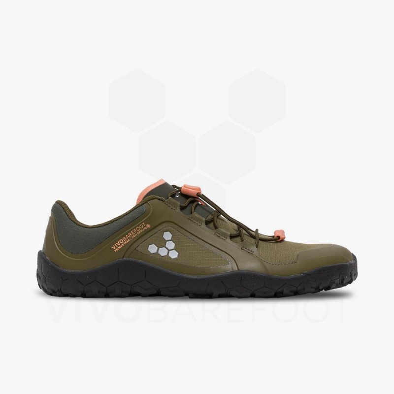 Chaussure Trail Running Vivobarefoot Primus Trail III All Weather FG Femme Vert Olive Foncé | FR205PV