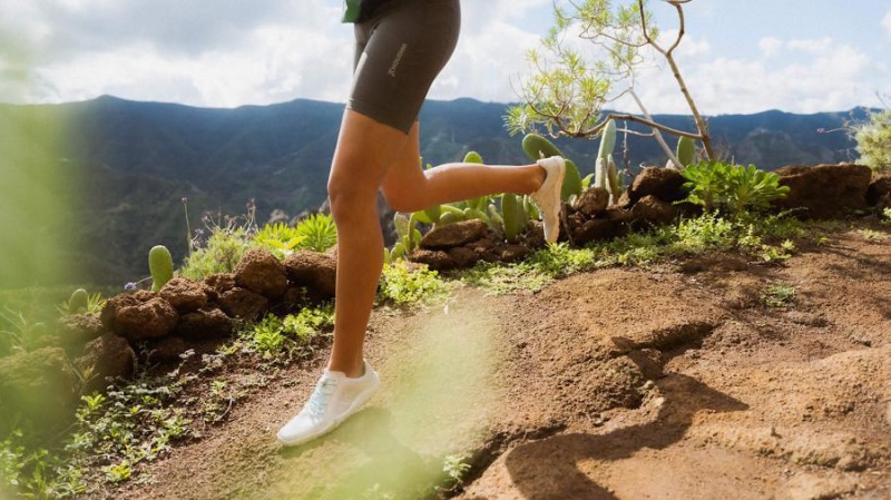 Chaussure Trail Running Vivobarefoot Primus Trail Knit FG Femme Blanche | FR203RX