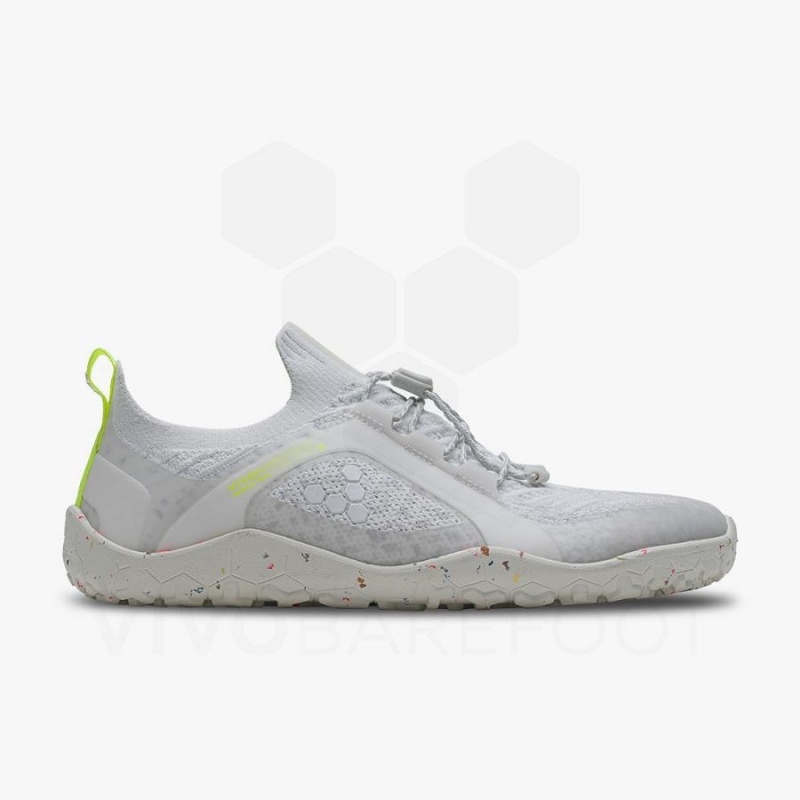 Chaussure Trail Running Vivobarefoot Primus Trail Knit FG Femme Blanche | FR203RX