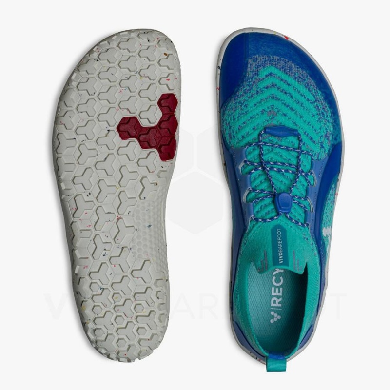 Chaussure Trail Running Vivobarefoot Primus Trail Knit FG Femme Bleu | FR200UK