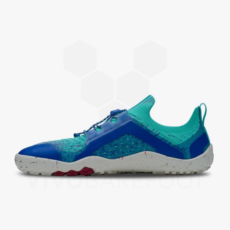 Chaussure Trail Running Vivobarefoot Primus Trail Knit FG Femme Bleu | FR200UK