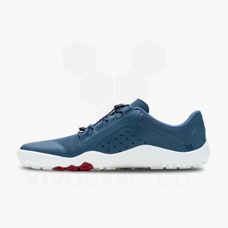 Chaussure Trail Running Vivobarefoot Primus Trail II FG Femme Bleu Foncé Blanche | FR195ZD