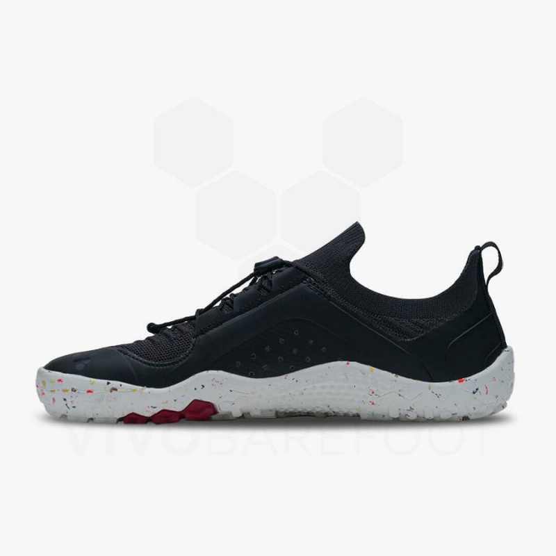 Chaussure Trail Running Vivobarefoot Primus Trail Knit FG Homme Obsidienne Blanche | FR371FU