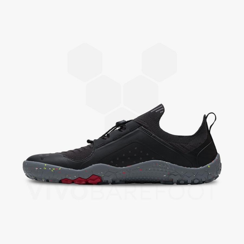 Chaussure Trail Running Vivobarefoot Primus Trail Knit FG Homme Obsidienne Grise | FR370GY