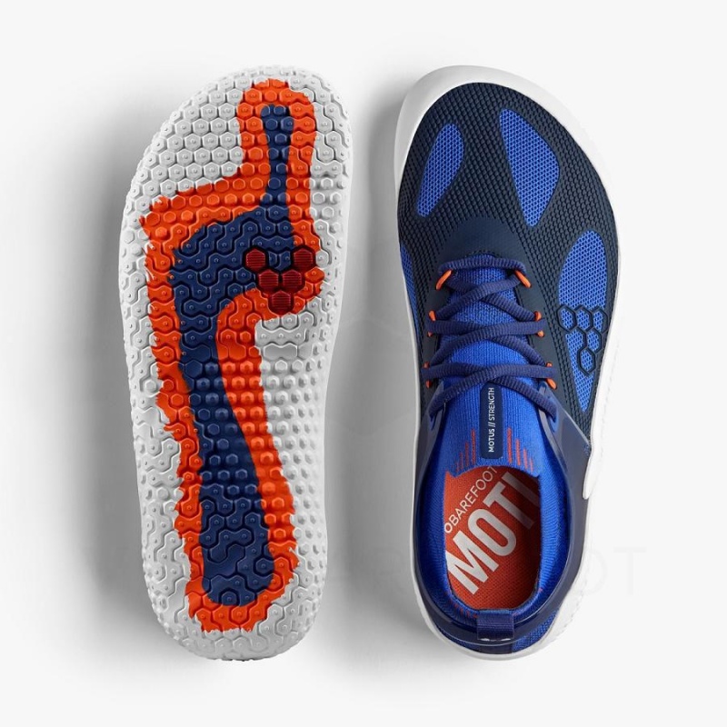 Chaussure Training Vivobarefoot Motus Strength Homme Bleu Bleu Marine Orange | FR353XG