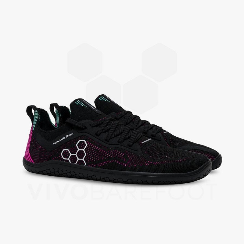 Chaussure Training Vivobarefoot Primus Lite Knit Femme Obsidienne Rose | FR179PV