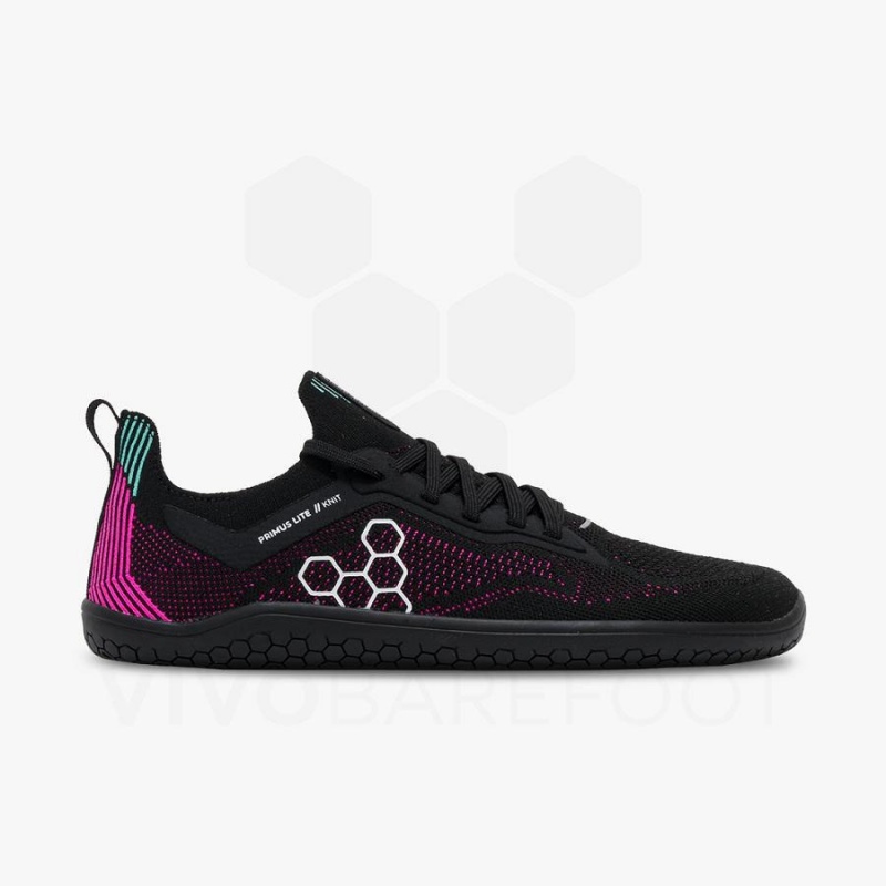 Chaussure Training Vivobarefoot Primus Lite Knit Femme Obsidienne Rose | FR179PV