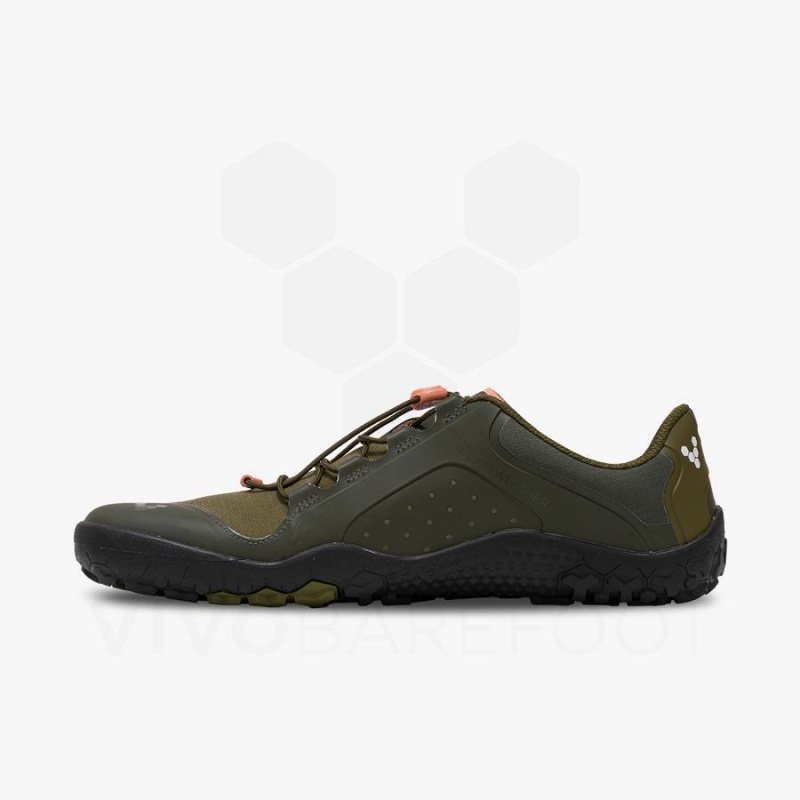 Chaussure Training Vivobarefoot Primus Trail III All Weather FG Homme Vert Olive Foncé | FR323BA