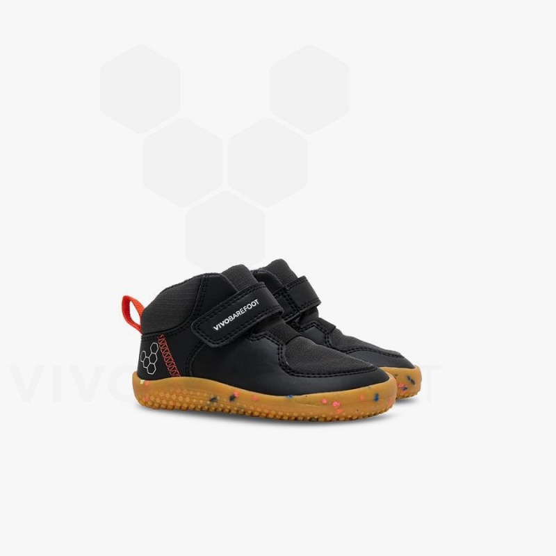 Chaussure Vivobarefoot Primus Ludo Hi Bambin Enfant Obsidienne | FR034EI