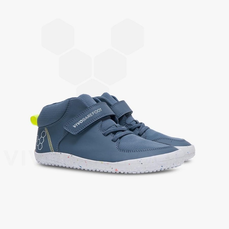 Chaussure Vivobarefoot Primus Ludo Hi Juniors Enfant Indigo | FR027LQ