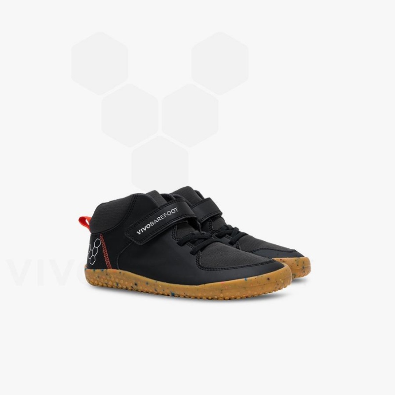 Chaussure Vivobarefoot Primus Ludo Hi Preschool Enfant Obsidienne | FR032GY