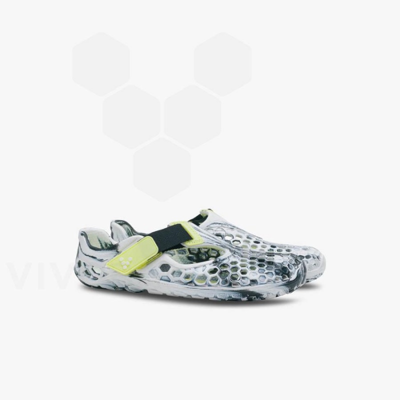 Chaussure Vivobarefoot Ultra Bloom Enfant Obsidienne Blanche | FR049PV