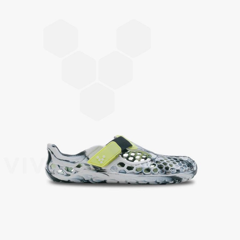 Chaussure Vivobarefoot Ultra Bloom Enfant Obsidienne Blanche | FR049PV