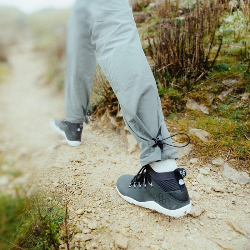 Chaussure de Randonnée Vivobarefoot Magna FG Homme Obsidienne Blanche | FR420IR