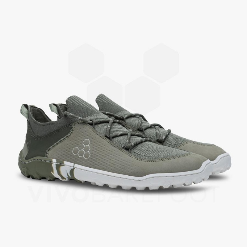 Chaussure de Randonnée Vivobarefoot Tracker Decon Low FG2 Homme Vert Olive | FR423FU