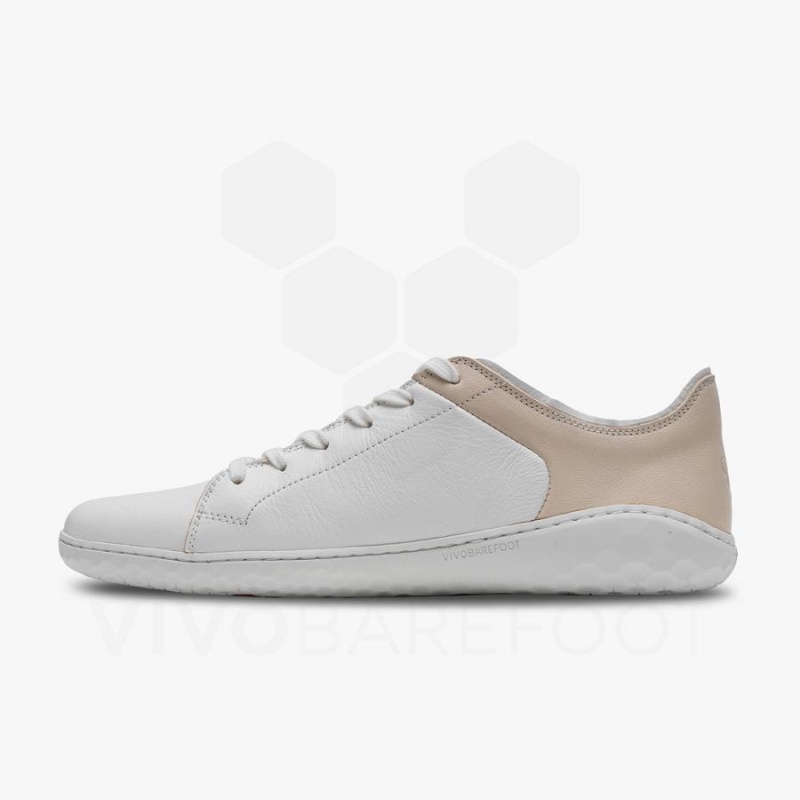 Chaussures Lifestyle Vivobarefoot Geo Court III Femme Blanche Rose | FR146WH