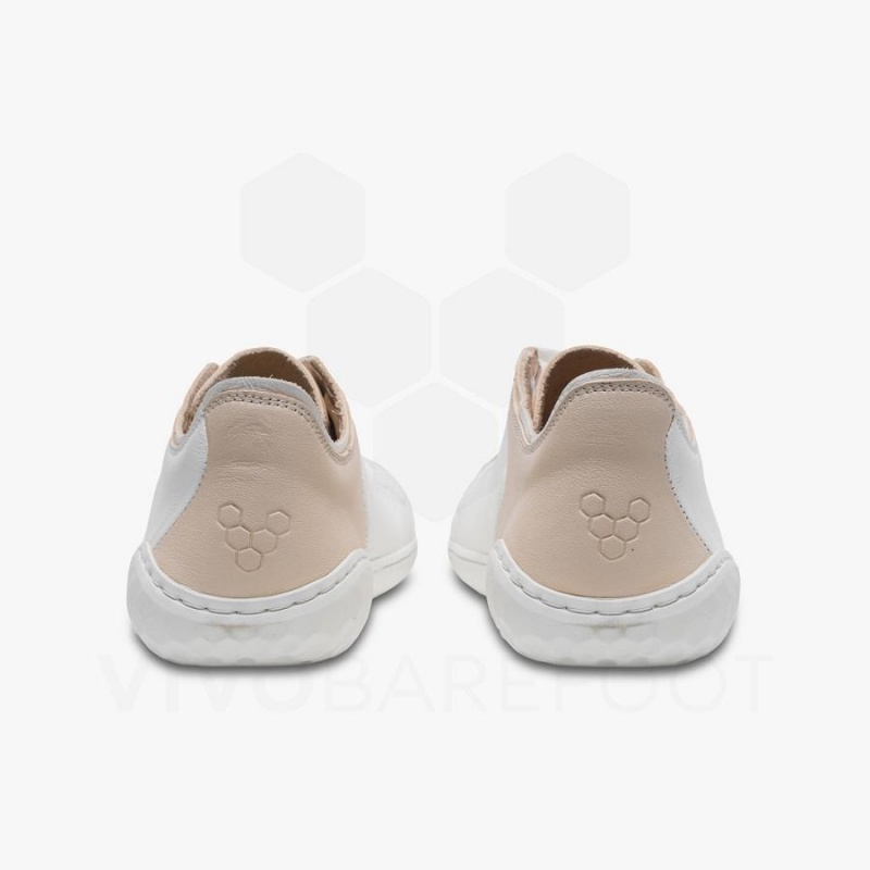 Chaussures Lifestyle Vivobarefoot Geo Court III Femme Blanche Rose | FR146WH