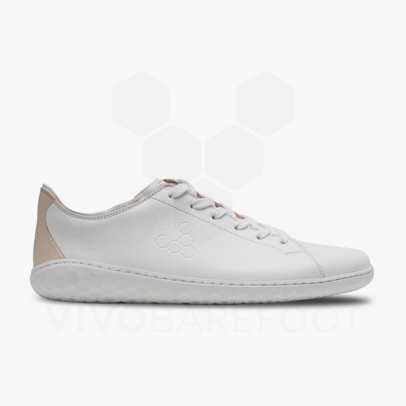 Chaussures Lifestyle Vivobarefoot Geo Court III Femme Blanche Rose | FR146WH