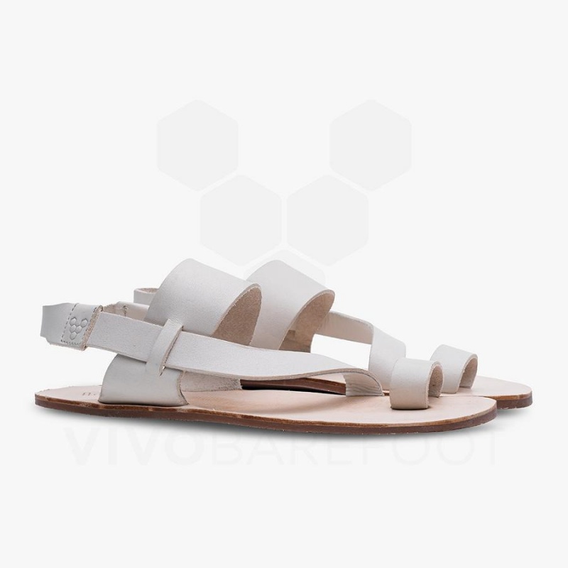 Chaussures Lifestyle Vivobarefoot Opanka Sandal Femme Blanche | FR133JE