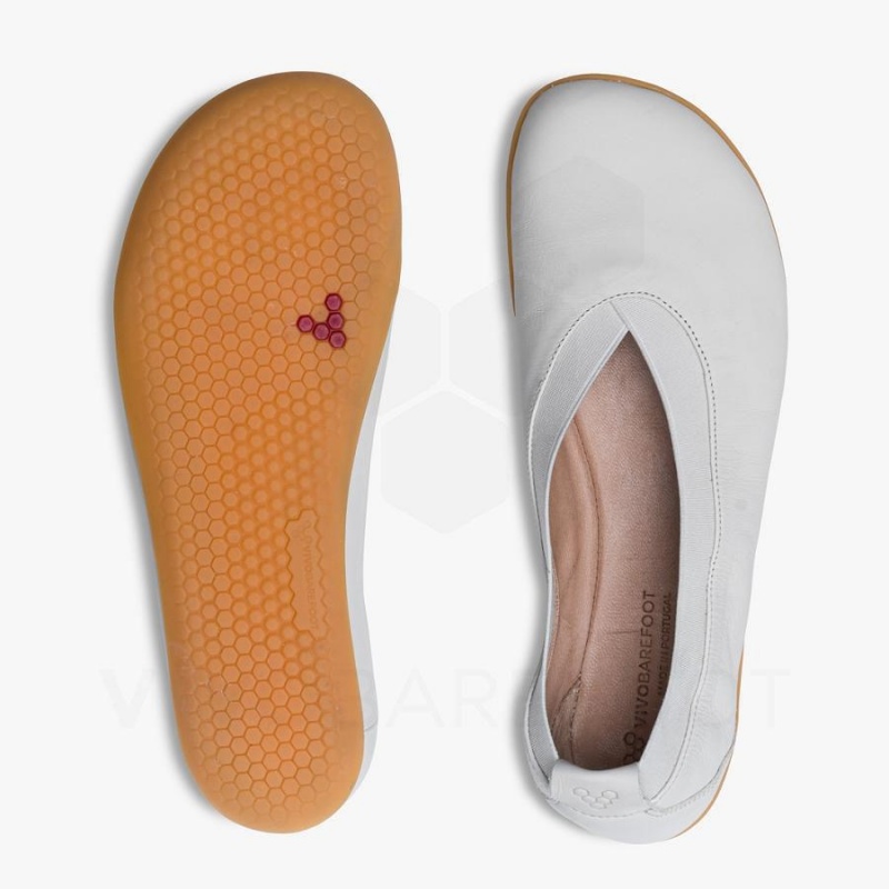 Chaussures Lifestyle Vivobarefoot Opanka Ballerina Femme Blanche | FR122UK