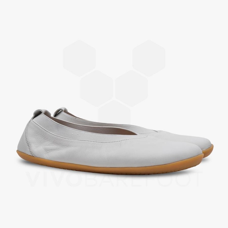 Chaussures Lifestyle Vivobarefoot Opanka Ballerina Femme Blanche | FR122UK