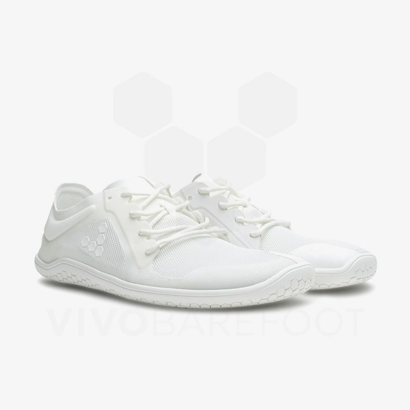 Chaussures Running Route Vivobarefoot Primus Lite III Femme Blanche | FR219BA