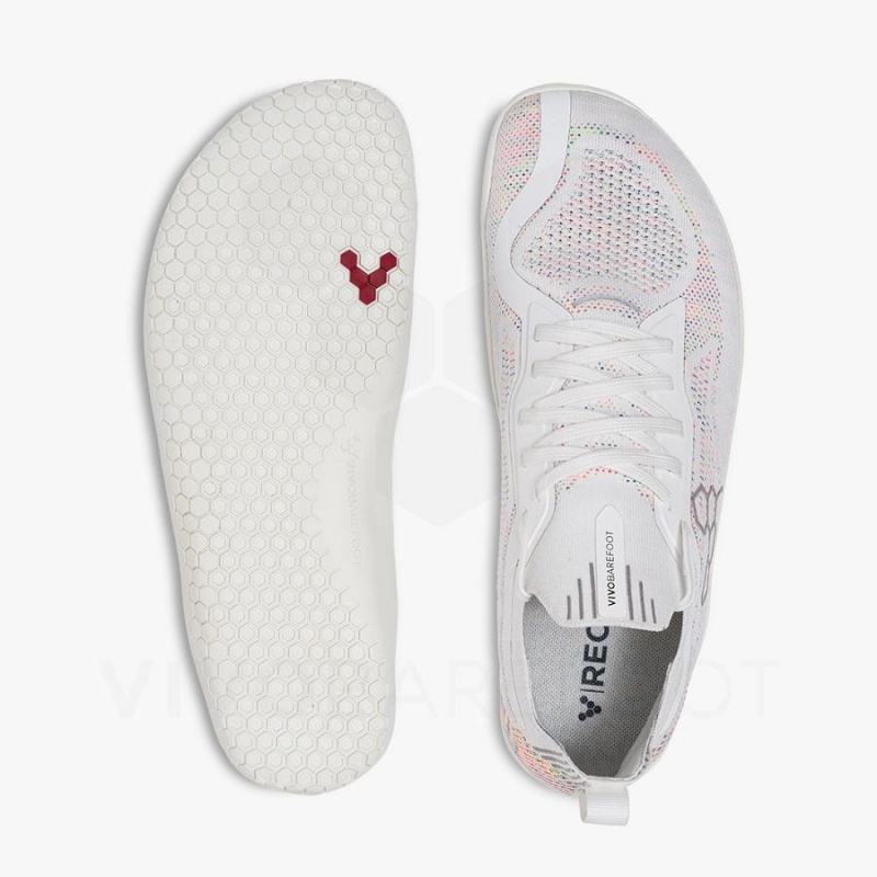 Chaussures Running Route Vivobarefoot Primus Lite Knit Homme Blanche | FR385RX