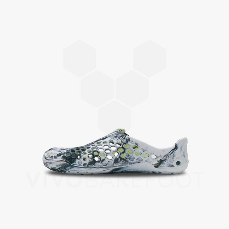 Sandale Vivobarefoot Ultra Bloom Enfant Obsidienne Blanche | FR006GY