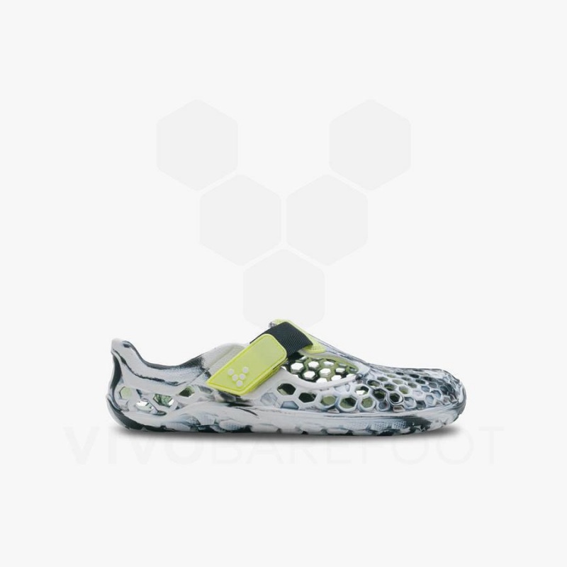 Sandale Vivobarefoot Ultra Bloom Enfant Obsidienne Blanche | FR006GY