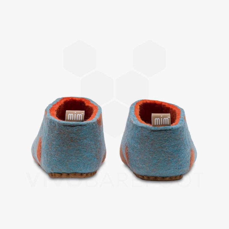 Slipper Vivobarefoot MIM Felt Enfant Turquoise Clair Orange | FR007FU