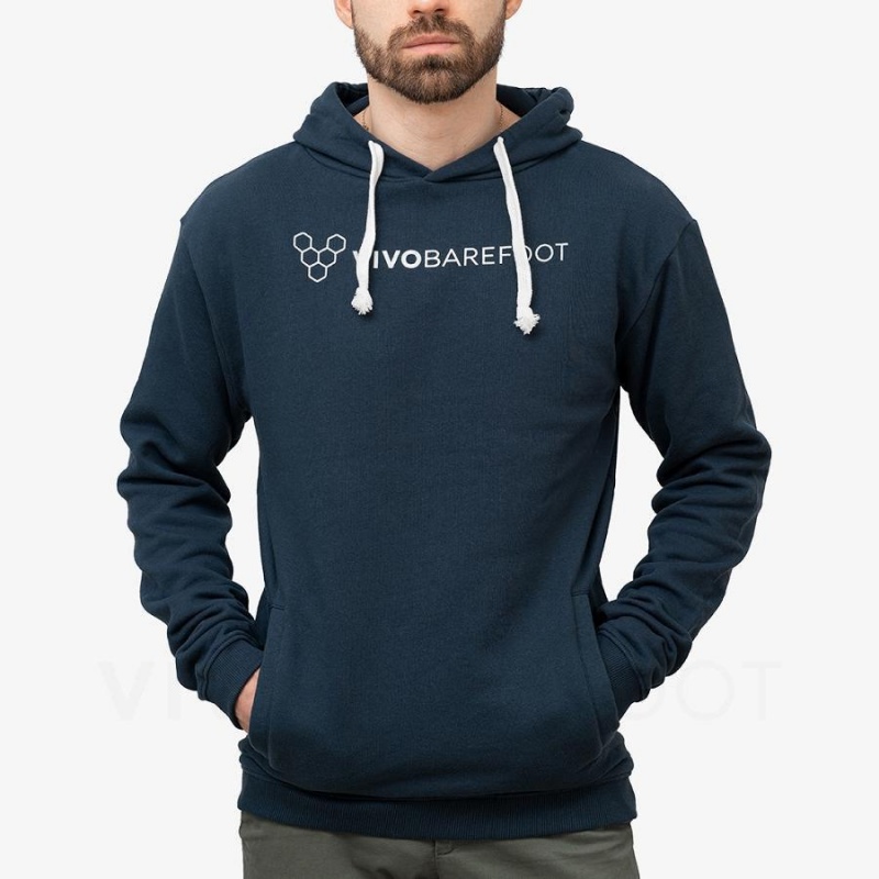 Sweat a Capuche Vivobarefoot Rapanui Homme Bleu Marine | FR278UK