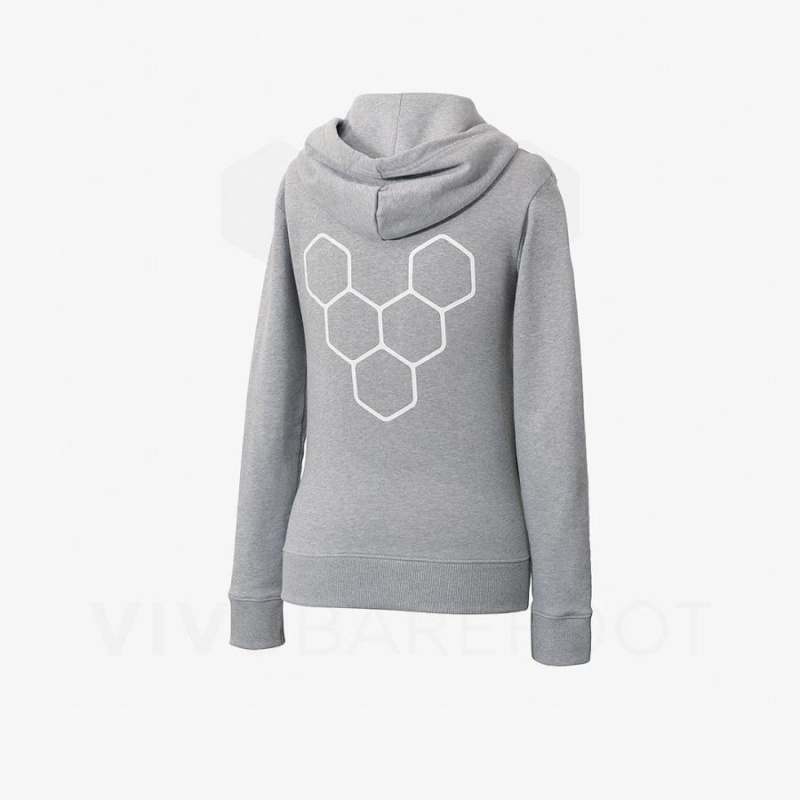 Sweat a Capuche Vivobarefoot Rapanui Sport Femme Grise | FR089BA