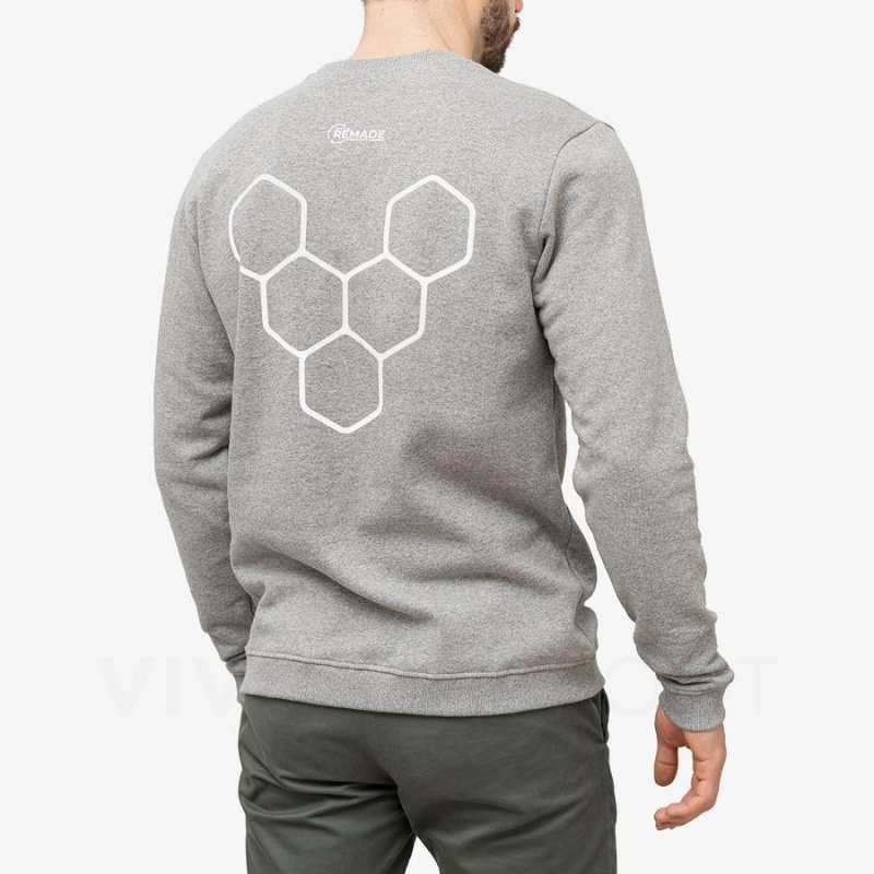 Sweatshirt Vivobarefoot Rapanui Femme Grise | FR091ZD