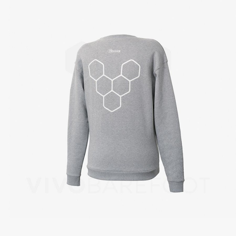 Sweatshirt Vivobarefoot Rapanui Sport Femme Grise | FR090AS