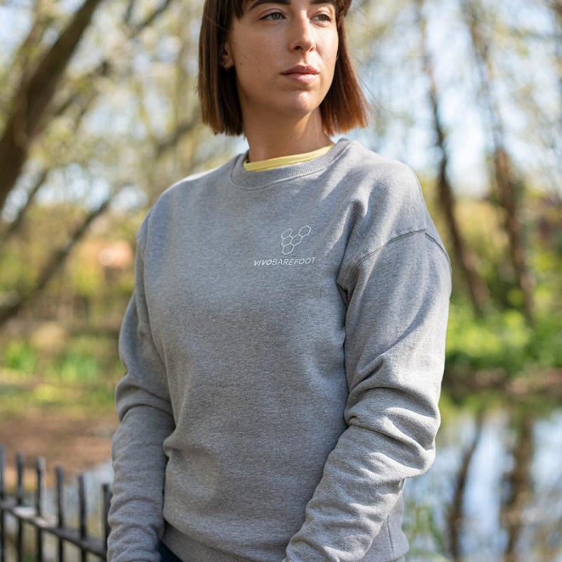 Sweatshirt Vivobarefoot Rapanui Sport Femme Grise | FR090AS