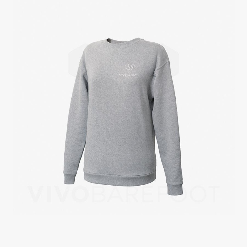 Sweatshirt Vivobarefoot Rapanui Sport Femme Grise | FR090AS