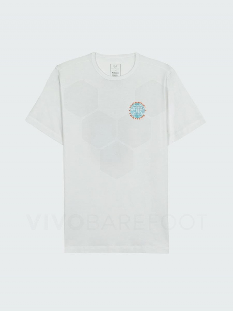 T Shirts Vivobarefoot Finisterre Femme Blanche | FR105LQ