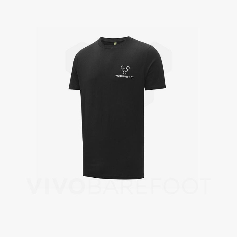 T Shirts Vivobarefoot Rapanui Femme Noir | FR096UK