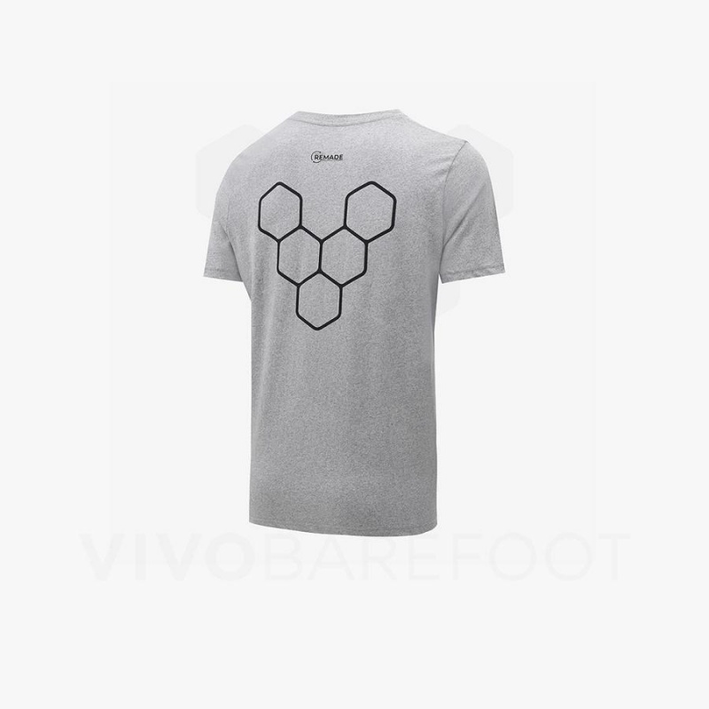 T Shirts Vivobarefoot Rapanui Naturally Coloured T-shirt Homme Grise | FR279TL