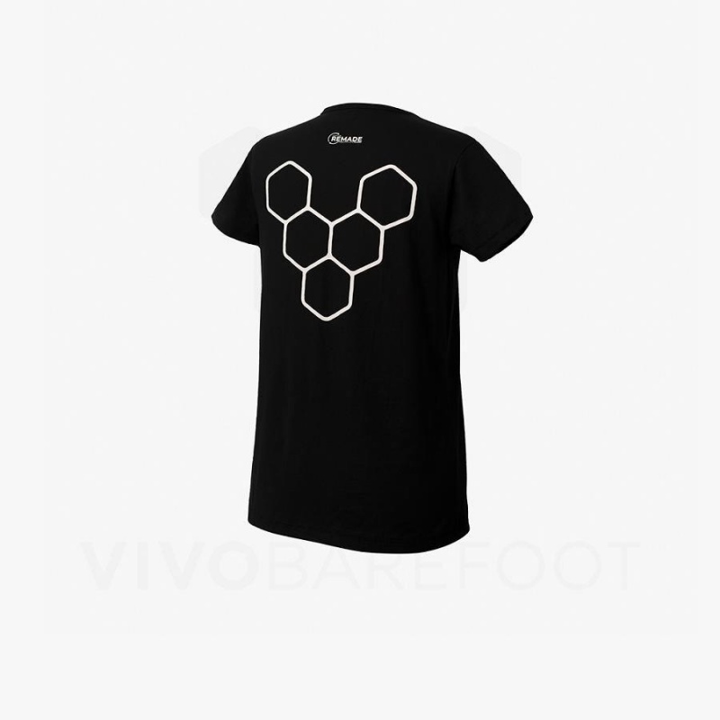 T Shirts Vivobarefoot Rapanui Sport Femme Noir | FR094WH