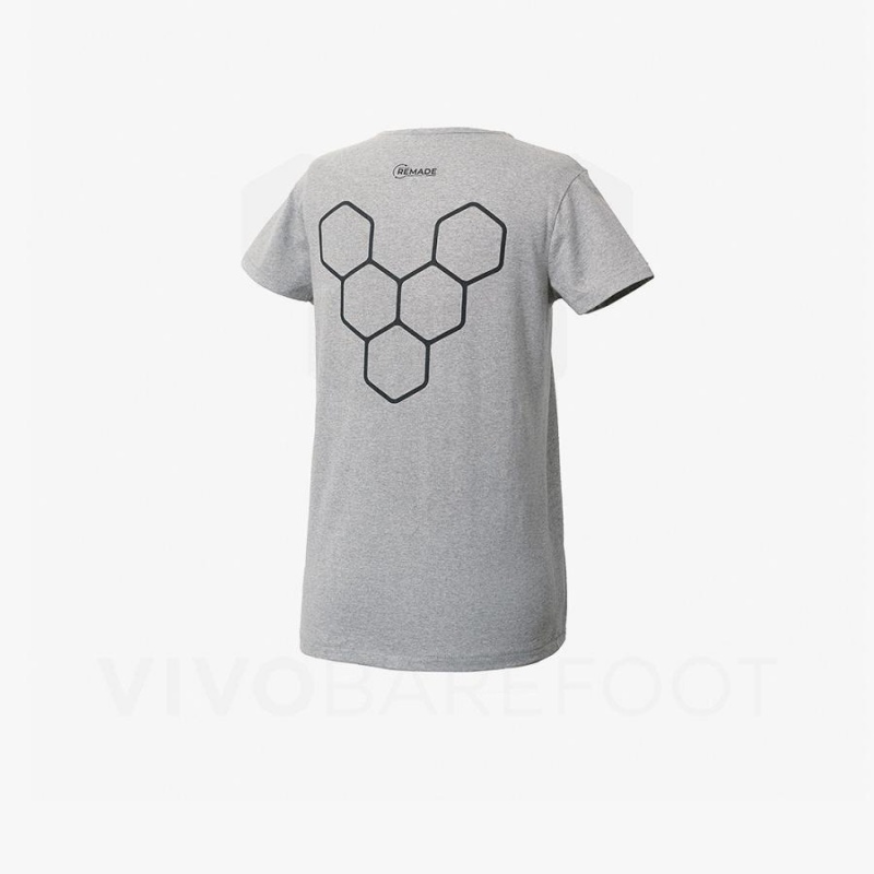 T Shirts Vivobarefoot Rapanui Sport Femme Grise | FR092YF