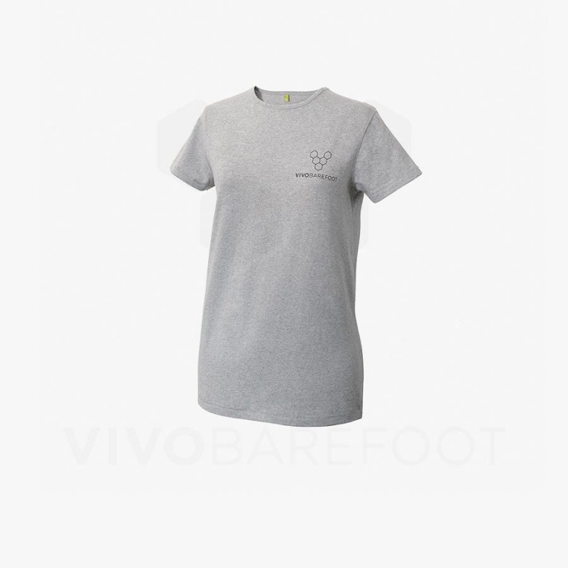 T Shirts Vivobarefoot Rapanui Sport Femme Grise | FR092YF